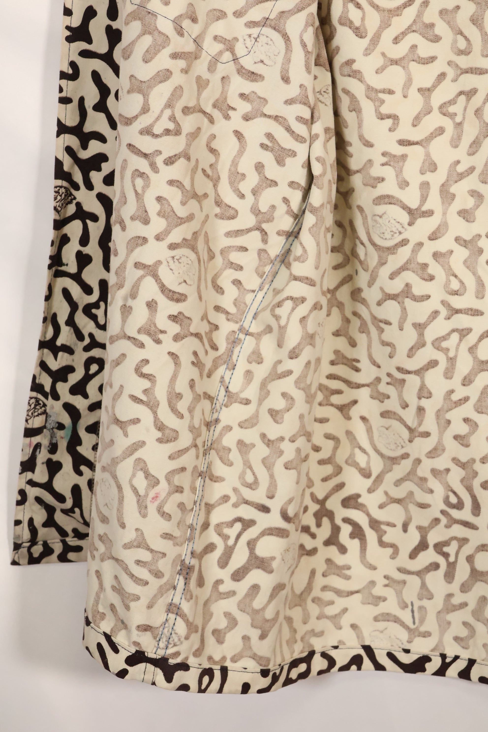 1980年代　韓国　学生用迷彩服　ハングル迷彩　シャツ　ほぼ未使用　A