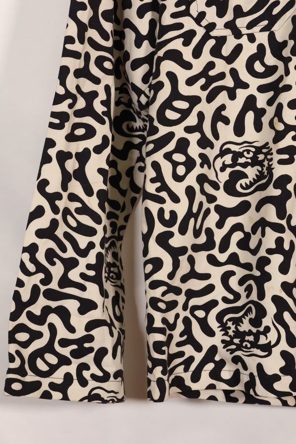 1980年代　韓国　学生用迷彩服　ハングル迷彩　シャツ　ほぼ未使用　B