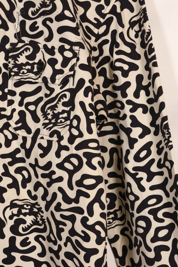 1980年代　韓国　学生用迷彩服　ハングル迷彩　シャツ　ほぼ未使用　B