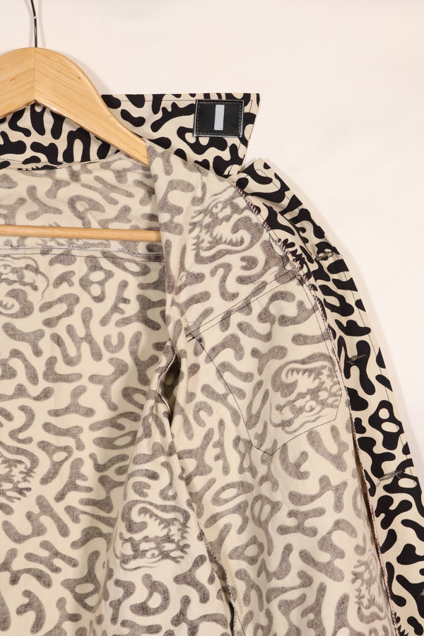 1980年代　韓国　学生用迷彩服　ハングル迷彩　シャツ　ほぼ未使用　B