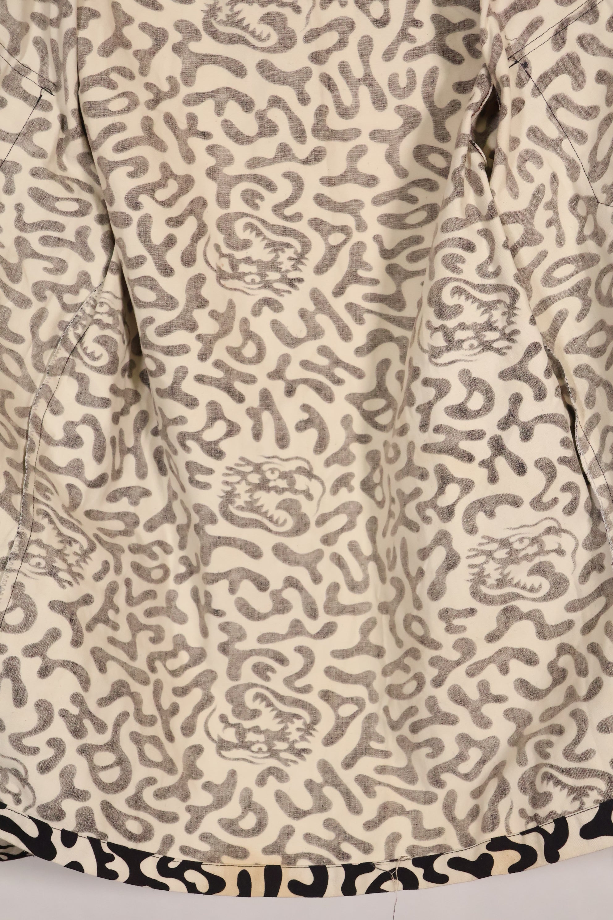 1980年代　韓国　学生用迷彩服　ハングル迷彩　シャツ　ほぼ未使用　B