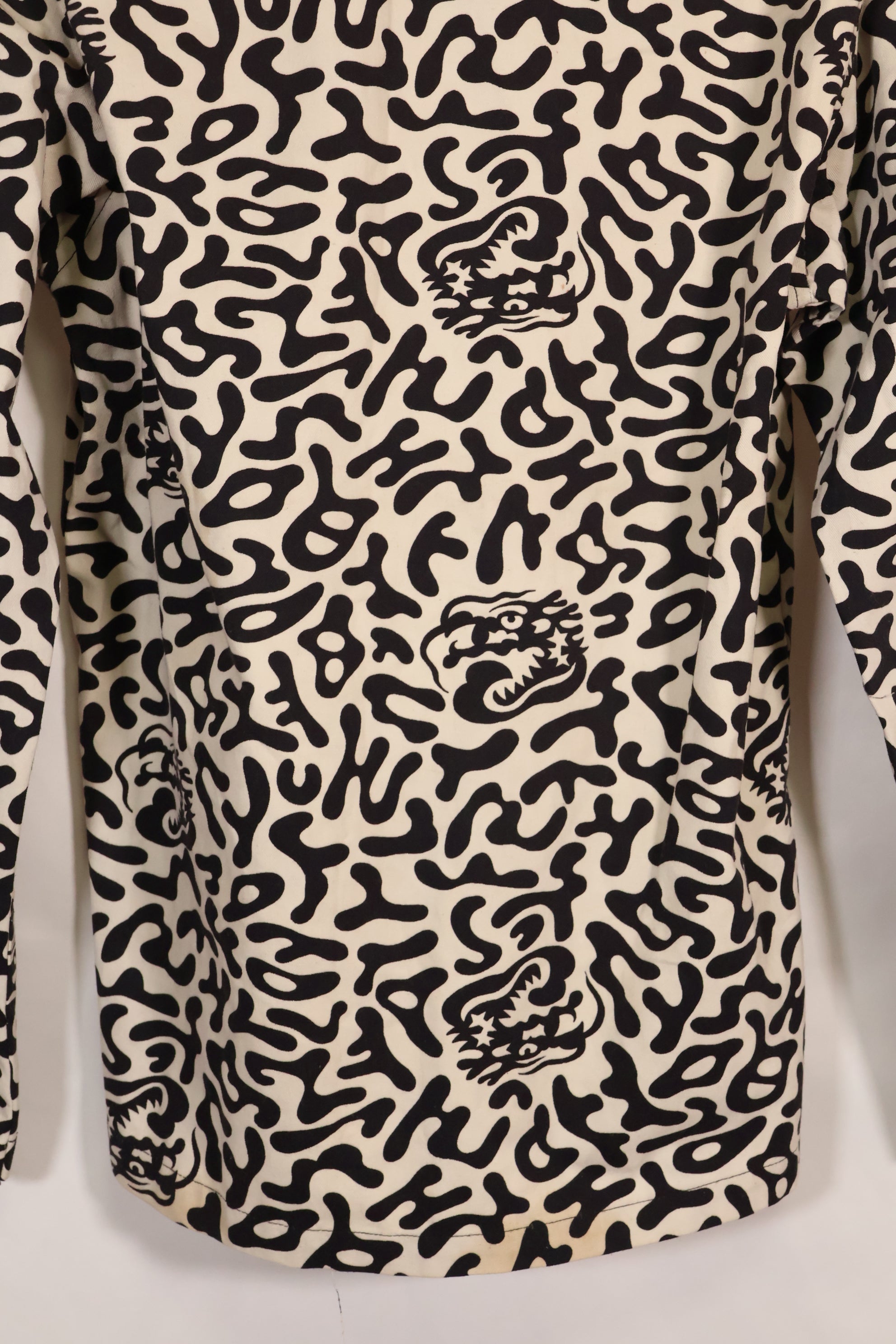 1980年代　韓国　学生用迷彩服　ハングル迷彩　シャツ　ほぼ未使用　B