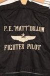 1960年代　個人調達品　戦闘機パイロット　フライトジャケット&制服用　スーツバッグ　刺繍入　中古品
