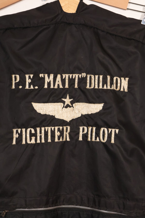 1960年代　個人調達品　戦闘機パイロット　フライトジャケット&制服用　スーツバッグ　刺繍入　中古品