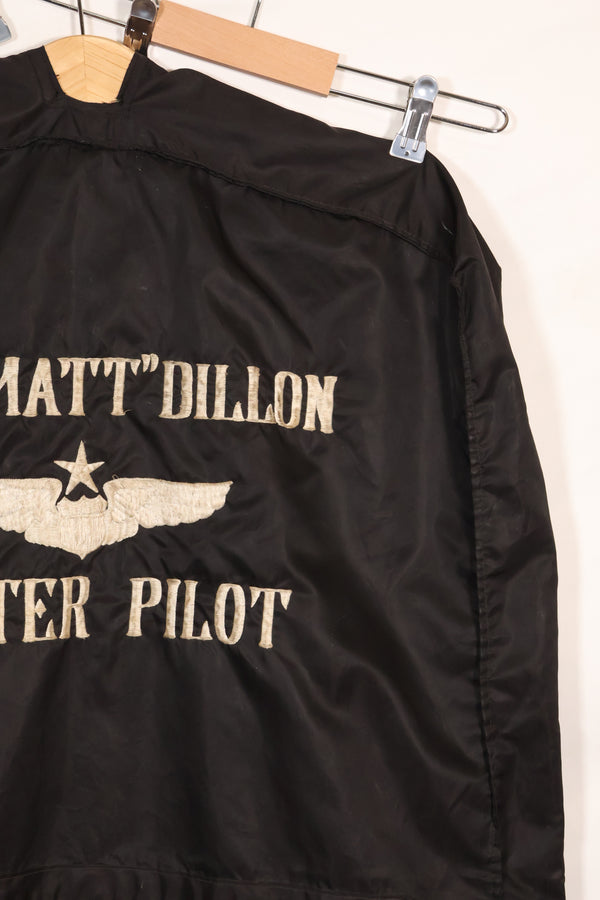 1960年代　個人調達品　戦闘機パイロット　フライトジャケット&制服用　スーツバッグ　刺繍入　中古品
