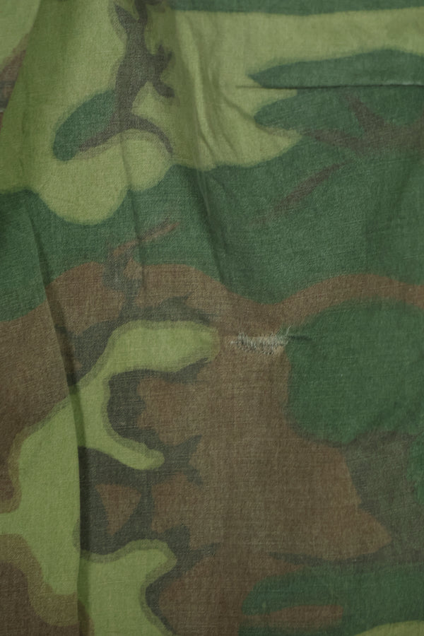 実物　ノンリップストップ生地　ERDL迷彩　パンツ　中古品　退色あり　SMALL-REGULAR