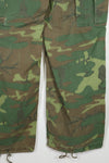 実物　ノンリップストップ生地　ERDL迷彩　パンツ　中古品　退色あり　SMALL-REGULAR