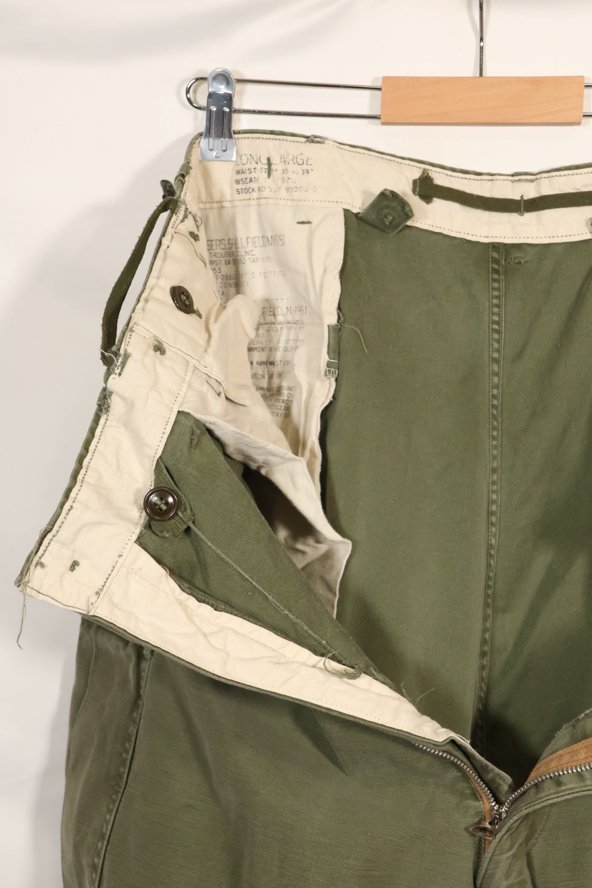 1952年契約　L-L　アメリカ軍　M-1951　フィードパンツ　大きめサイズ　中古品