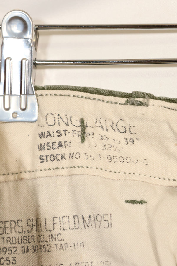 1952年契約　L-L　アメリカ軍　M-1951　フィードパンツ　大きめサイズ　中古品