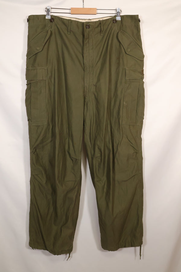 1953年契約　大きめサイズ　アメリカ軍　M-1951　フィールドパンツ　カーゴパンツ　中古品