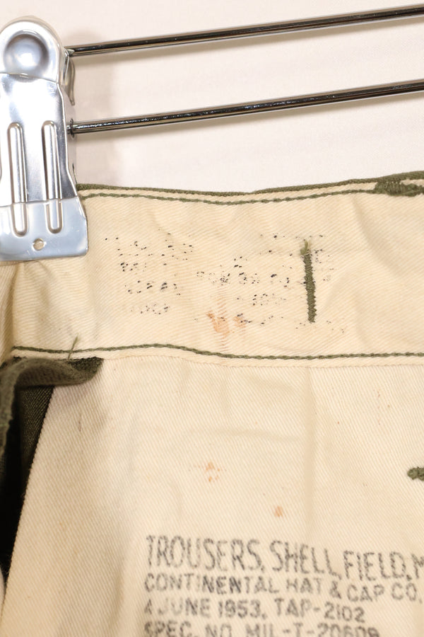 1953年契約　大きめサイズ　アメリカ軍　M-1951　フィールドパンツ　カーゴパンツ　中古品