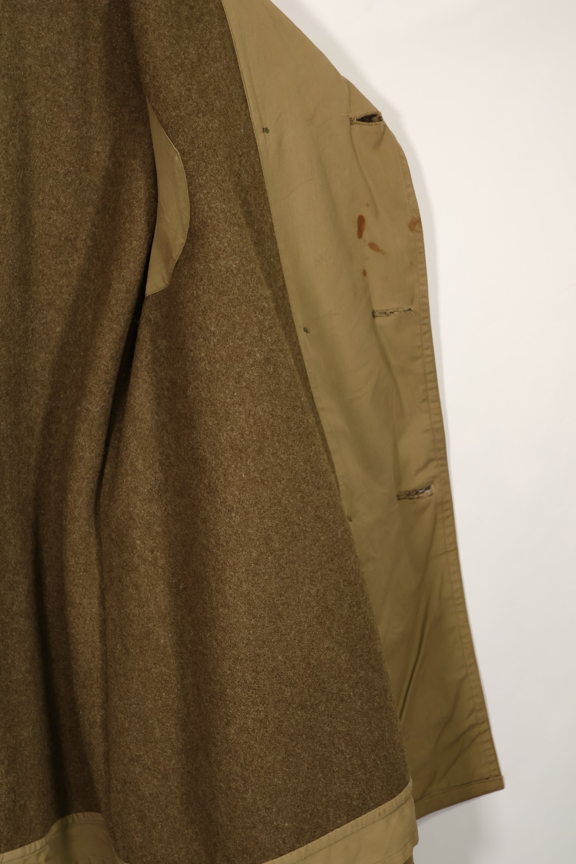 実物　1940年代　アメリカ軍　マッキーノコート　ジープコート　中古品　パッチ後付け