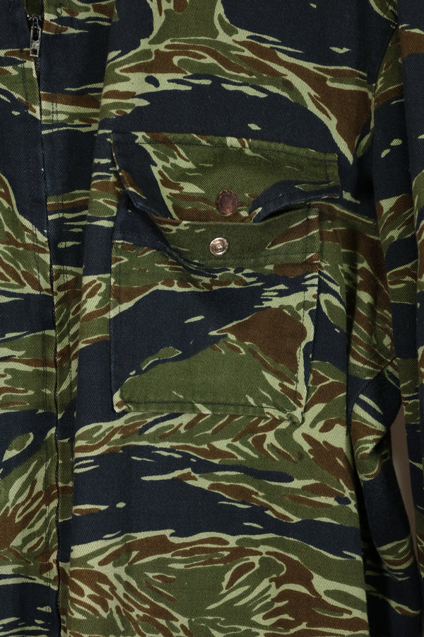 実物　1970年代　タイ製　タイタイガー　タイガーストライプパターン　ハンティングジャケット　中古品