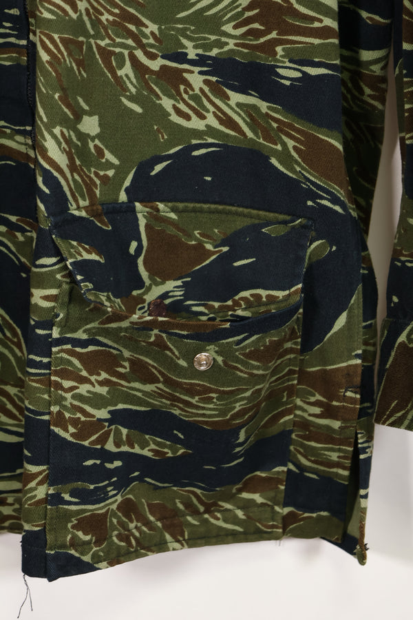 実物　1970年代　タイ製　タイタイガー　タイガーストライプパターン　ハンティングジャケット　中古品