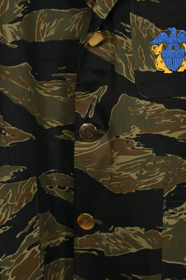 実物生地製　アメリカ海軍　タイガーストライプ　パーティージャケット　刺繍入り　未使用品