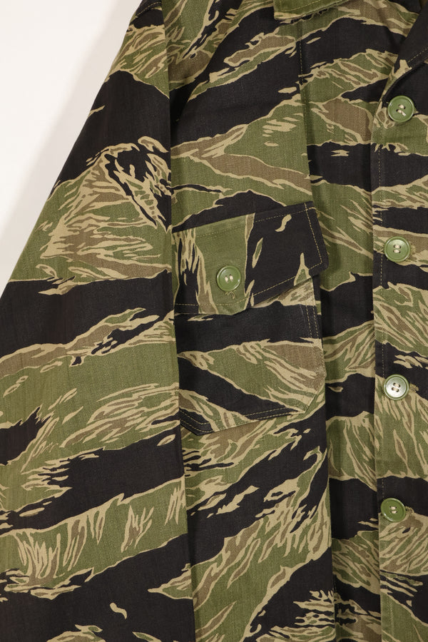 実物　沖縄タイガー　タイガーストライプ　シャツ　テイラーメイドカット　中古品