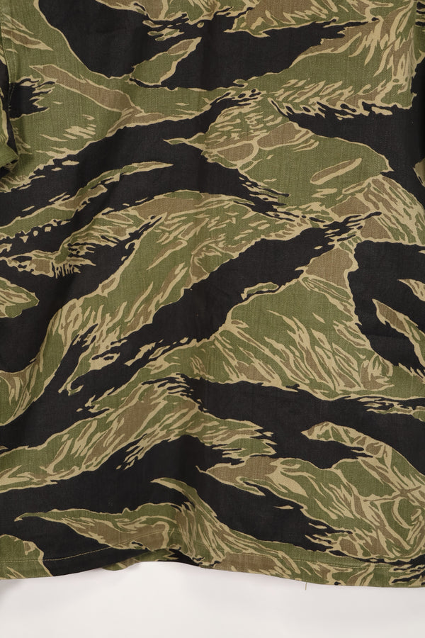 実物　沖縄タイガー　タイガーストライプ　シャツ　テイラーメイドカット　中古品