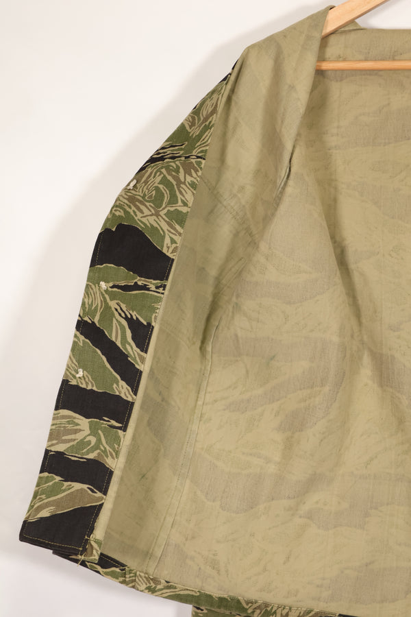 実物　沖縄タイガー　タイガーストライプ　シャツ　テイラーメイドカット　中古品