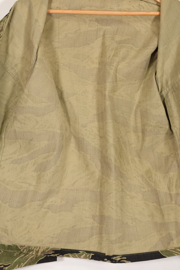 実物　沖縄タイガー　タイガーストライプ　シャツ　テイラーメイドカット　中古品