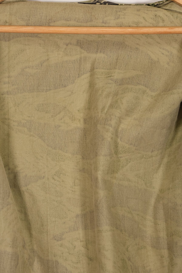 実物　沖縄タイガー　タイガーストライプ　シャツ　テイラーメイドカット　中古品