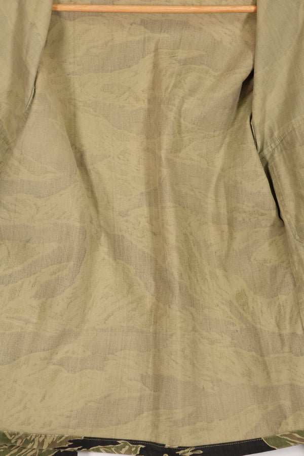 実物　沖縄タイガー　タイガーストライプ　シャツ　テイラーメイドカット　中古品