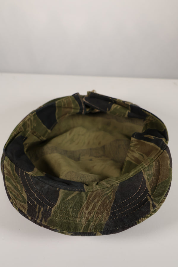 実物　沖縄タイガーパターン　CIDGハット　タイガーストライプ　ハット　退色あり　中古品