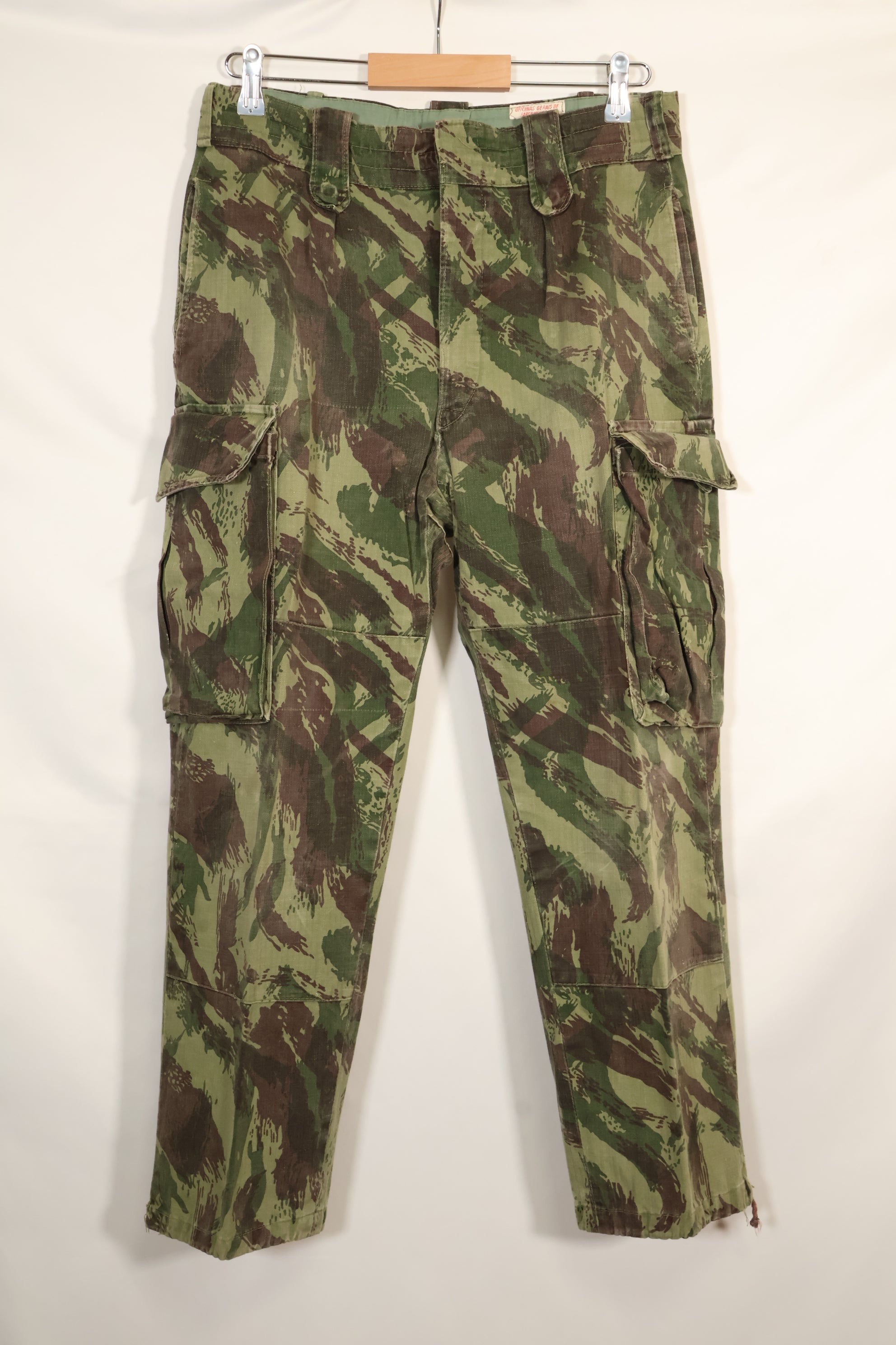 1960年代〜70年代　ポルトガル軍　リザード迷彩　カーゴパンツ　中古品