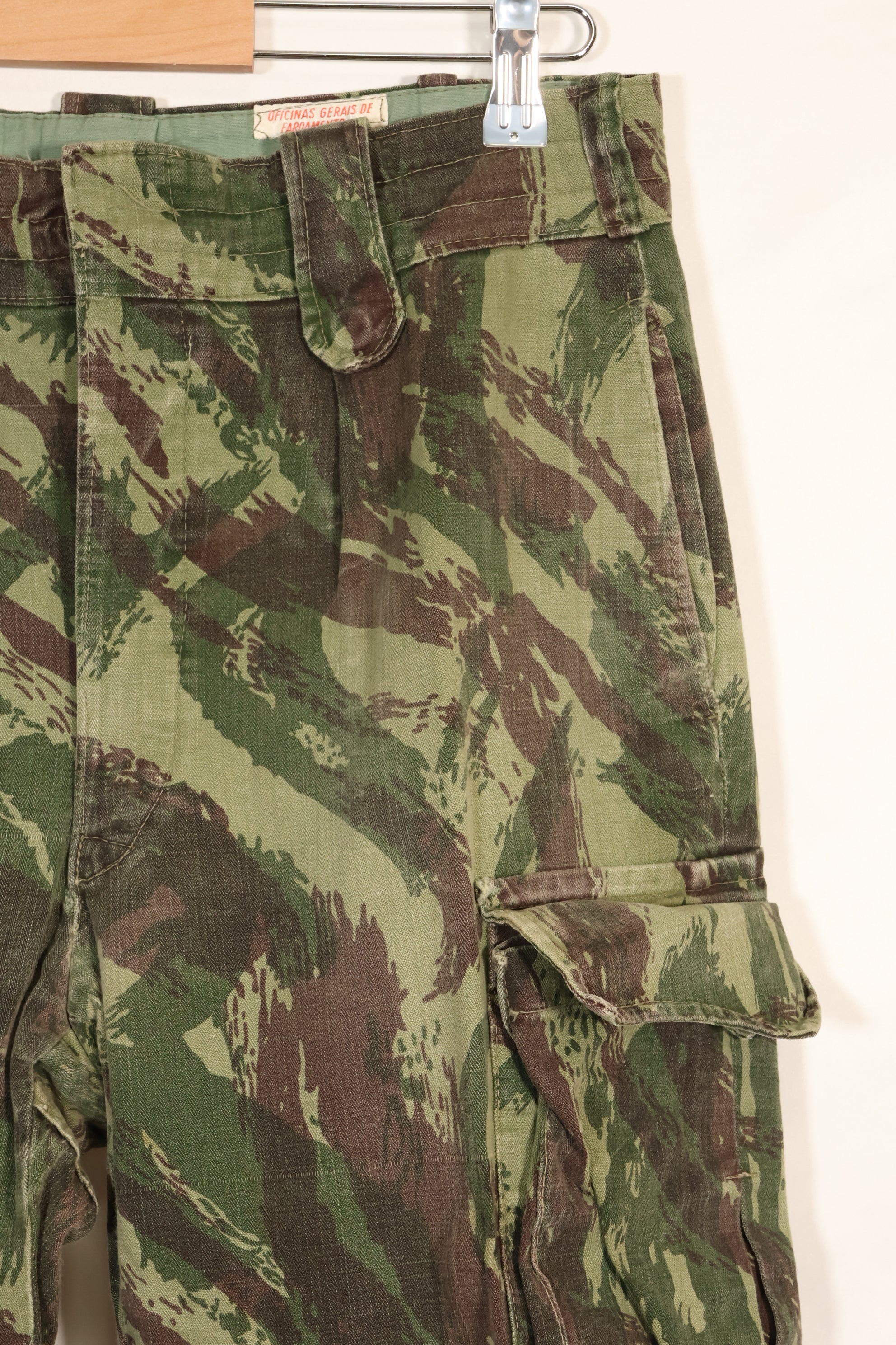 1960年代〜70年代　ポルトガル軍　リザード迷彩　カーゴパンツ　中古品