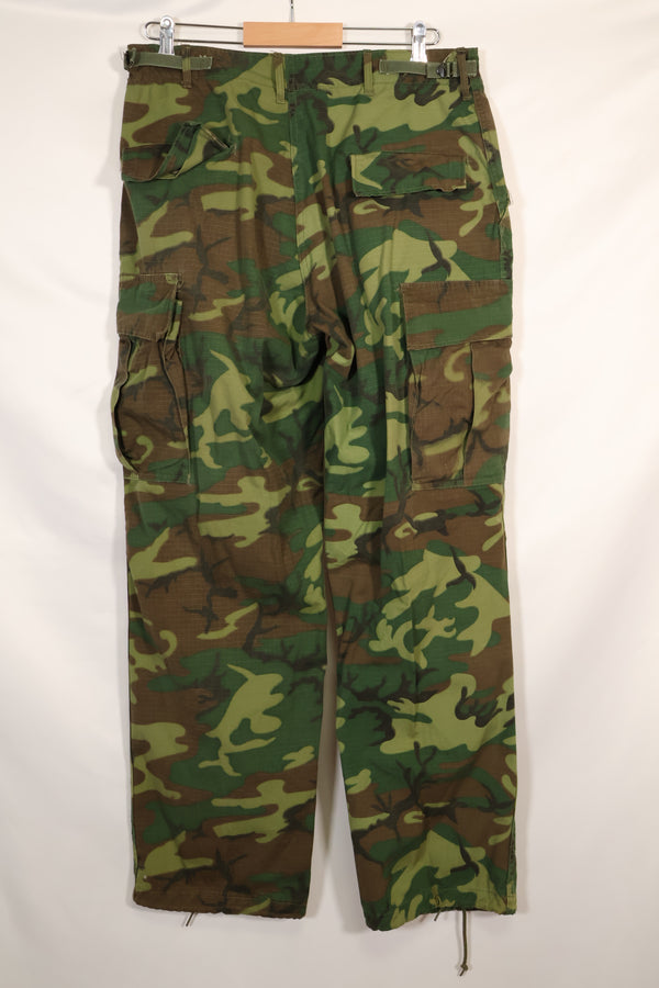 1969年契約　M-L　リップストップ生地　ERDL リーフ迷彩　パンツ　中古品
