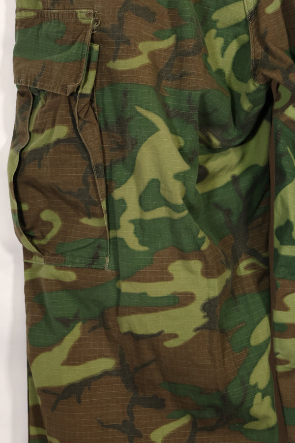 1969年契約　M-L　リップストップ生地　ERDL リーフ迷彩　パンツ　中古品