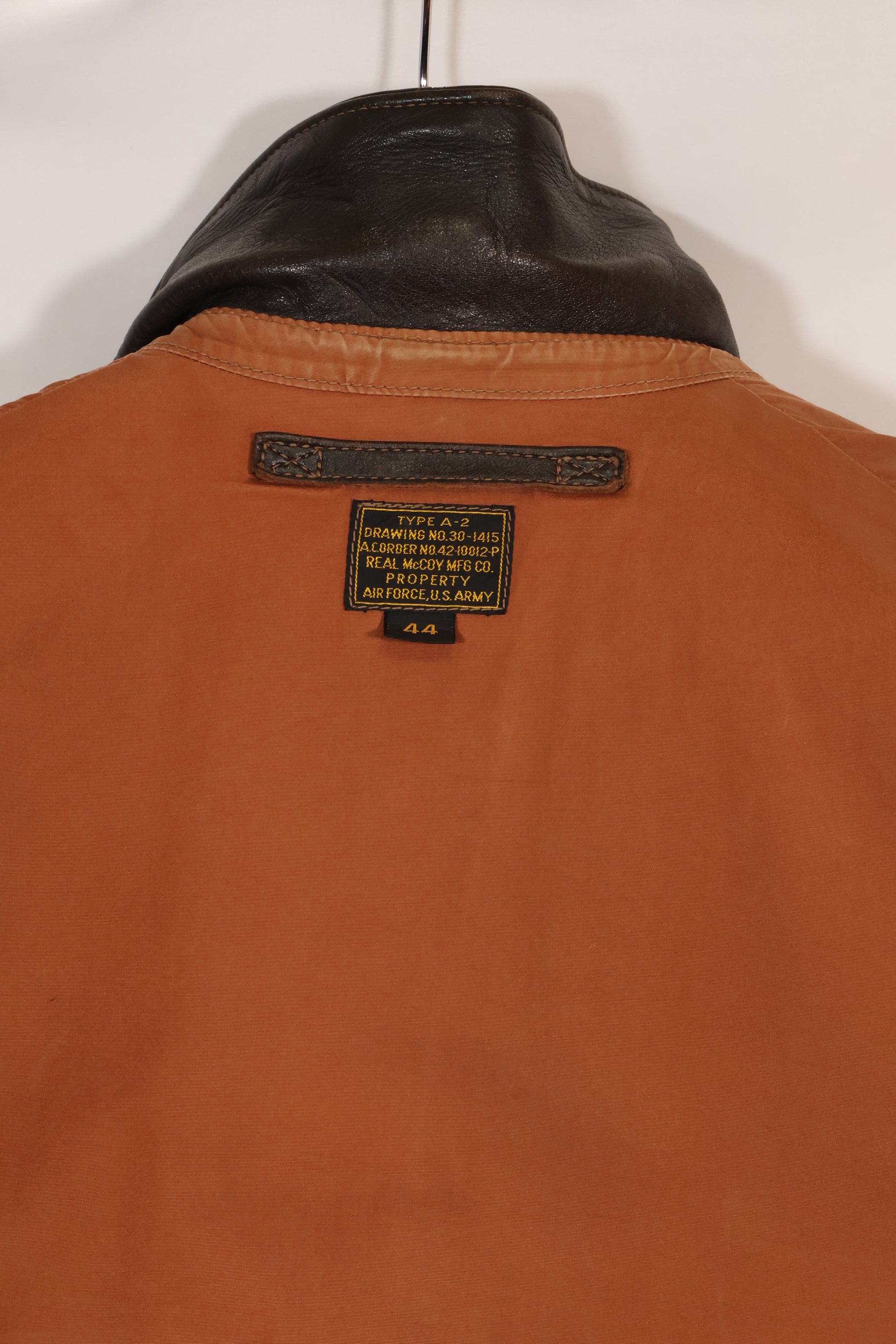 2000年代製　サイズ 44　リアルマッコイズ製　A-2 フライトジャケット　リブリペア済　中古品