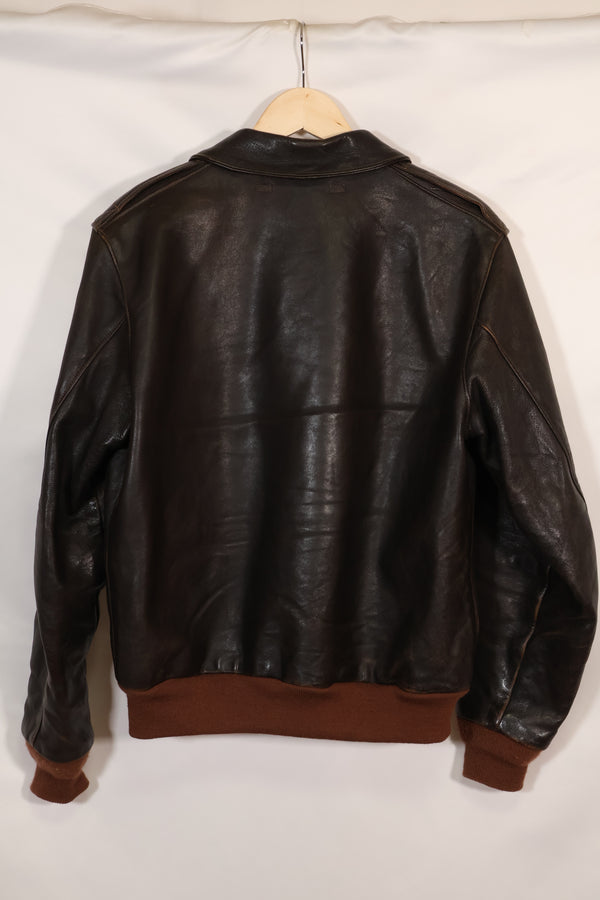 2000年代製　サイズ 44　リアルマッコイズ製　A-2 フライトジャケット　リブリペア済　中古品