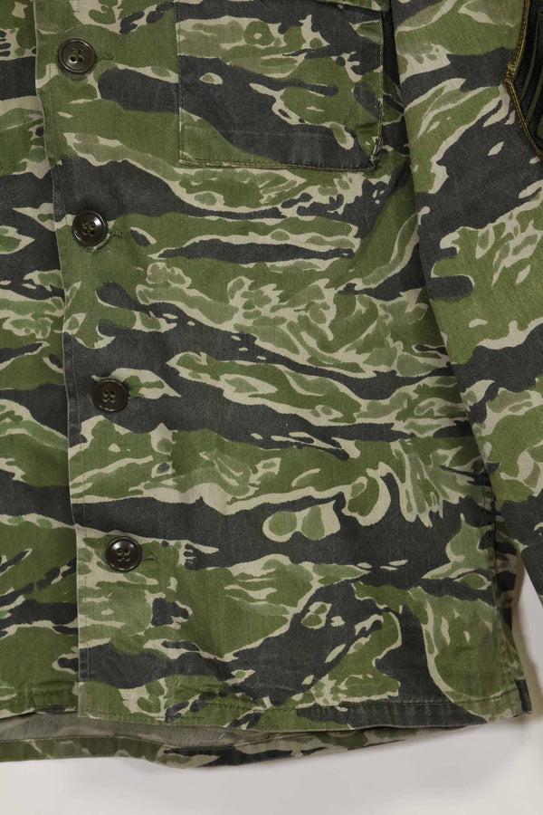 1960年代　タイガーストライプ　シャツ　CIDGパターン　特殊部隊パッチ　中古品