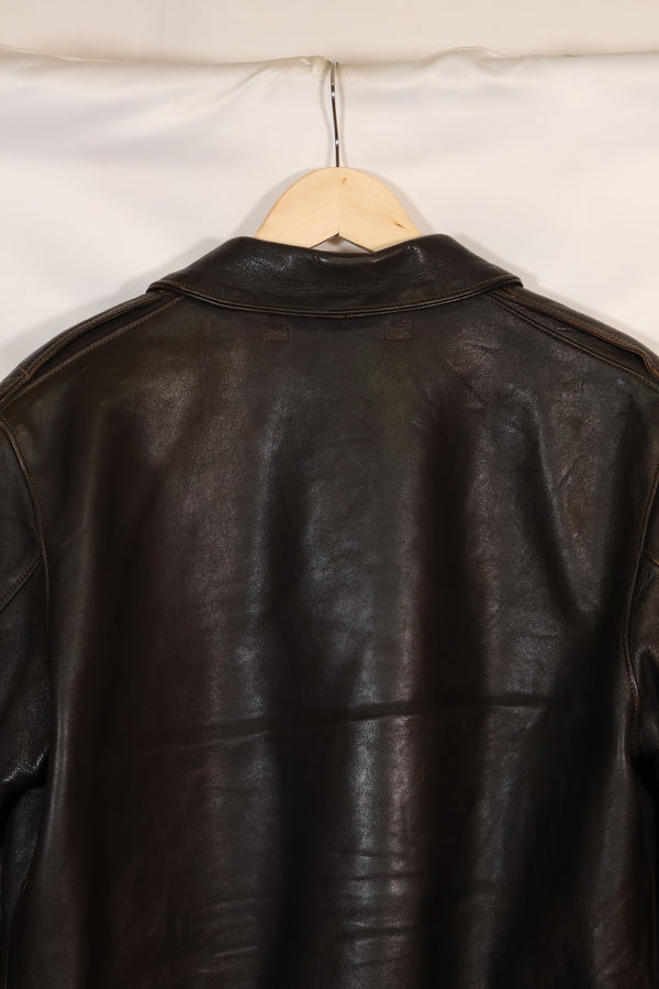 2000年代製　サイズ 44　リアルマッコイズ製　A-2 フライトジャケット　リブリペア済　中古品