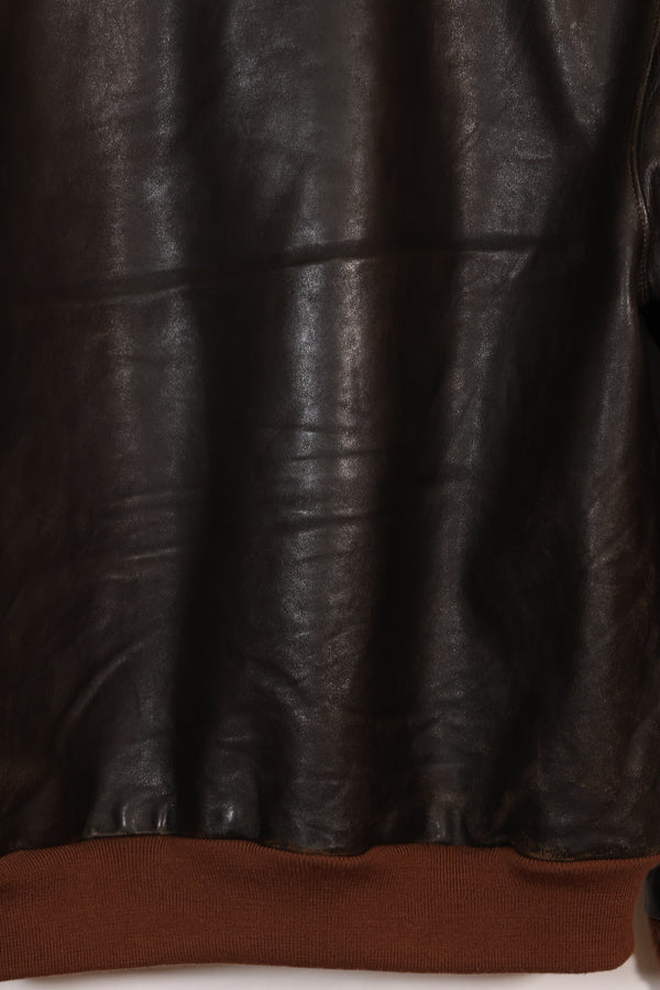 2000年代製　サイズ 44　リアルマッコイズ製　A-2 フライトジャケット　リブリペア済　中古品