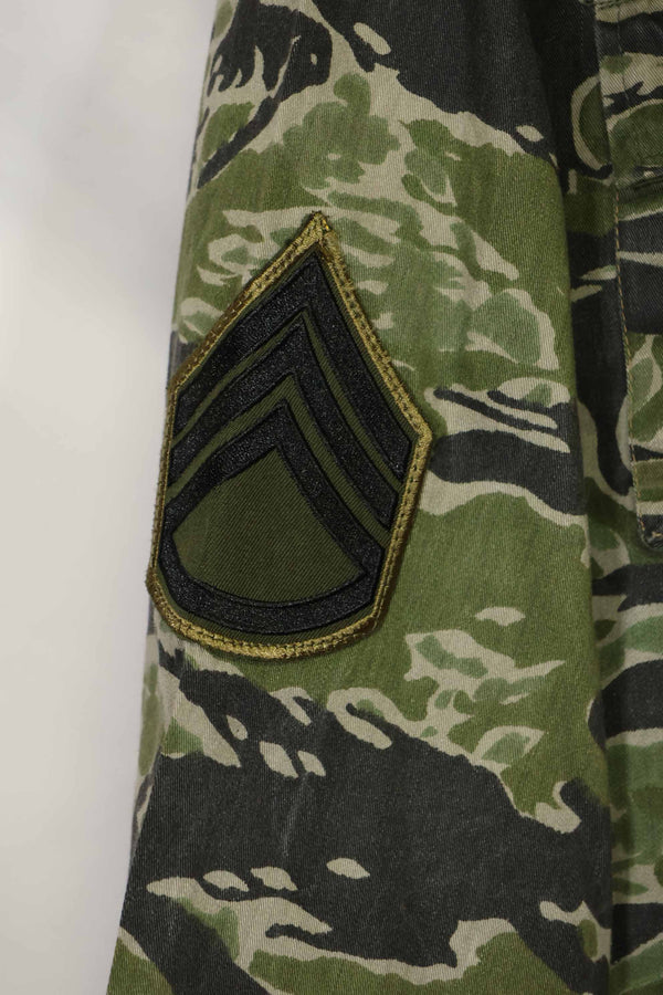 1960年代　タイガーストライプ　シャツ　CIDGパターン　特殊部隊パッチ　中古品