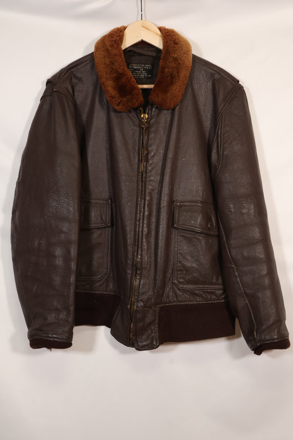 1969年契約　サイズ 46　アメリカ海軍　G-1　フライトジャケット　ヘリパイロット改造　希少個体　中古品