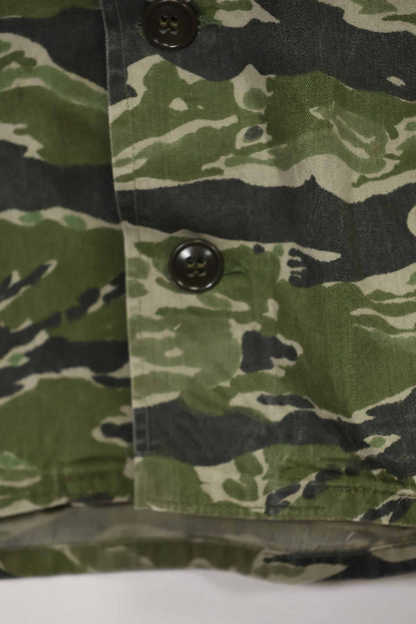 1960年代　タイガーストライプ　シャツ　CIDGパターン　特殊部隊パッチ　中古品