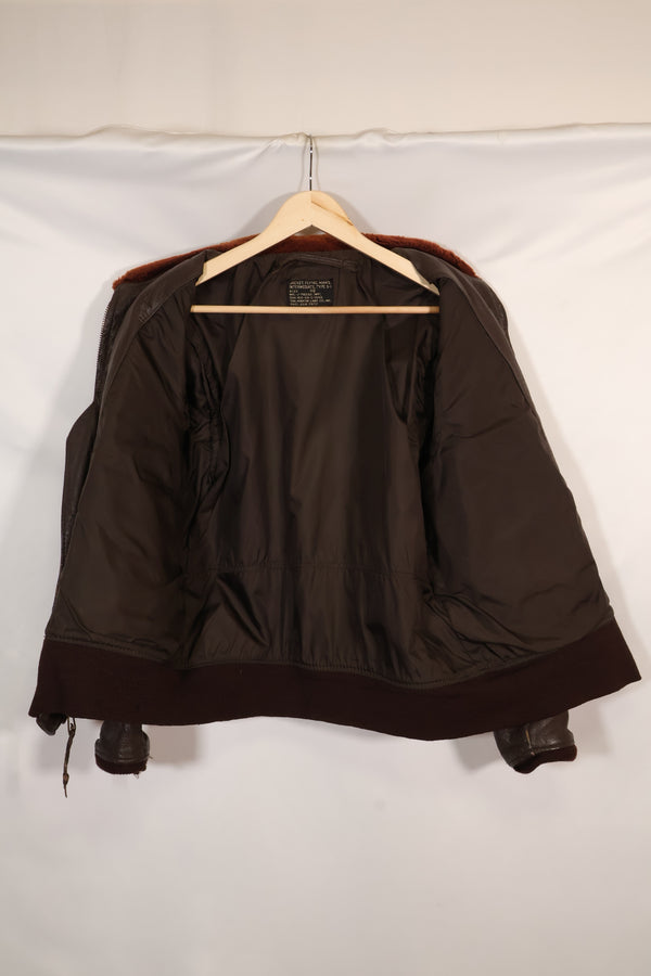 1969年契約　サイズ 46　アメリカ海軍　G-1　フライトジャケット　ヘリパイロット改造　希少個体　中古品