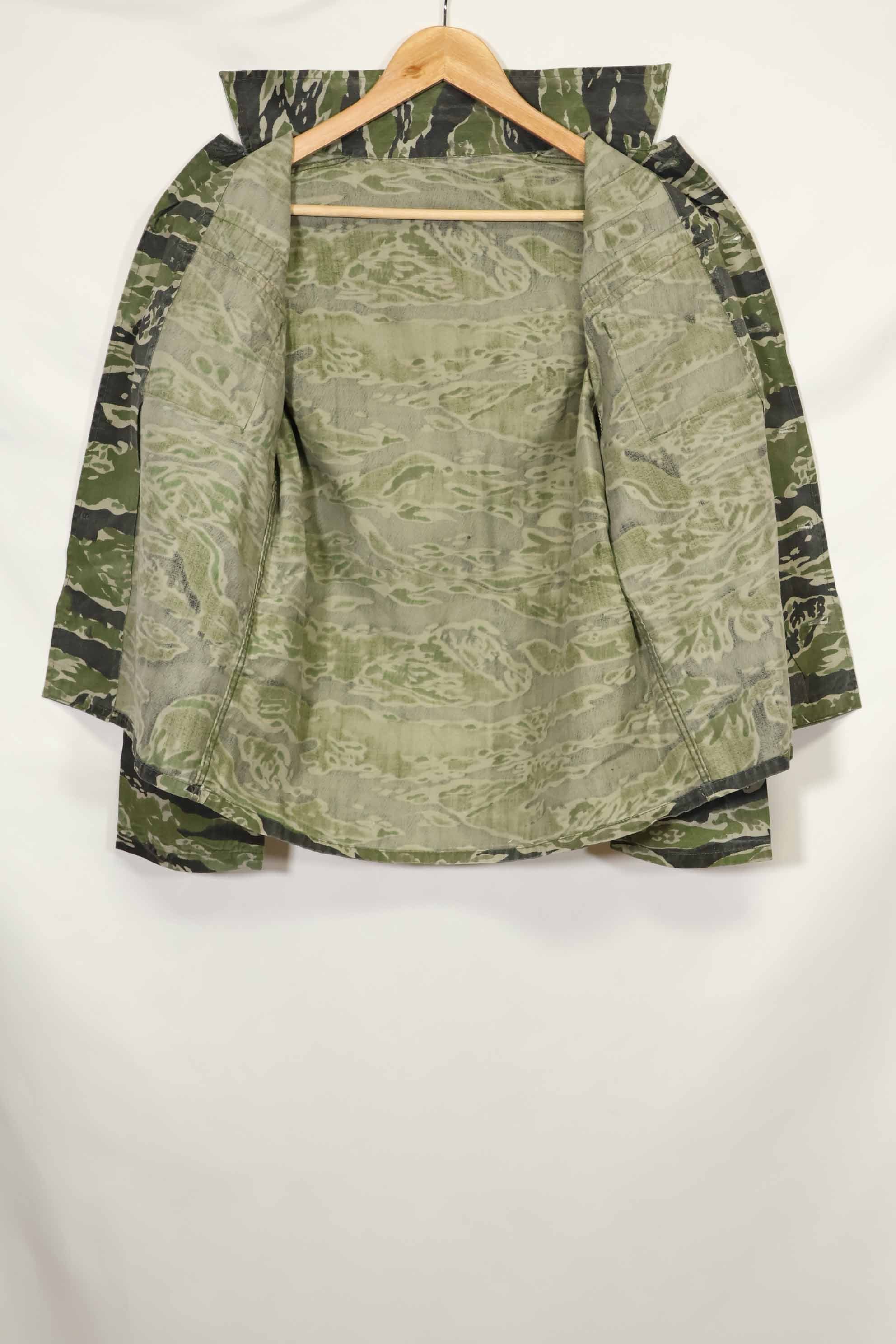 1960年代　タイガーストライプ　シャツ　CIDGパターン　特殊部隊パッチ　中古品