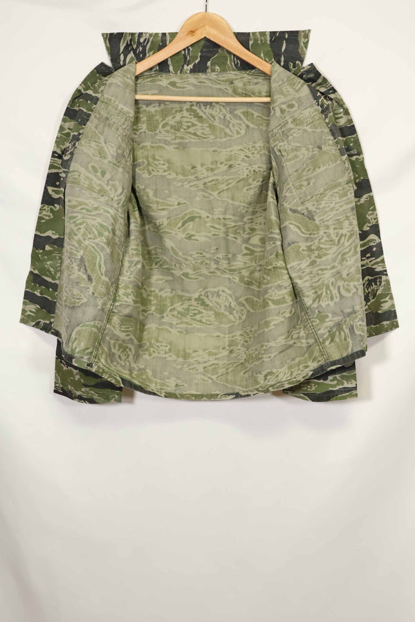 1960年代　タイガーストライプ　シャツ　CIDGパターン　特殊部隊パッチ　中古品