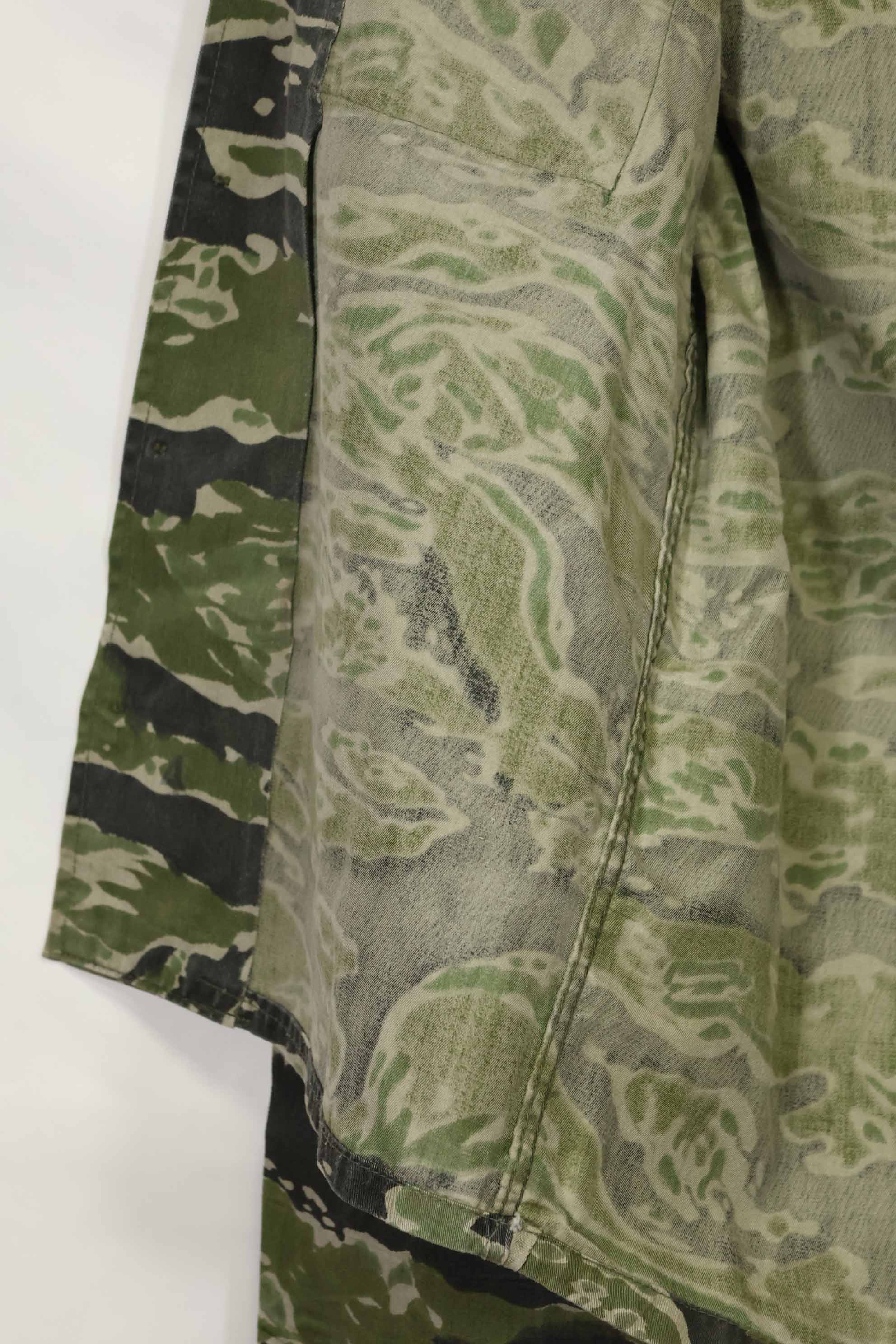 1960年代　タイガーストライプ　シャツ　CIDGパターン　特殊部隊パッチ　中古品