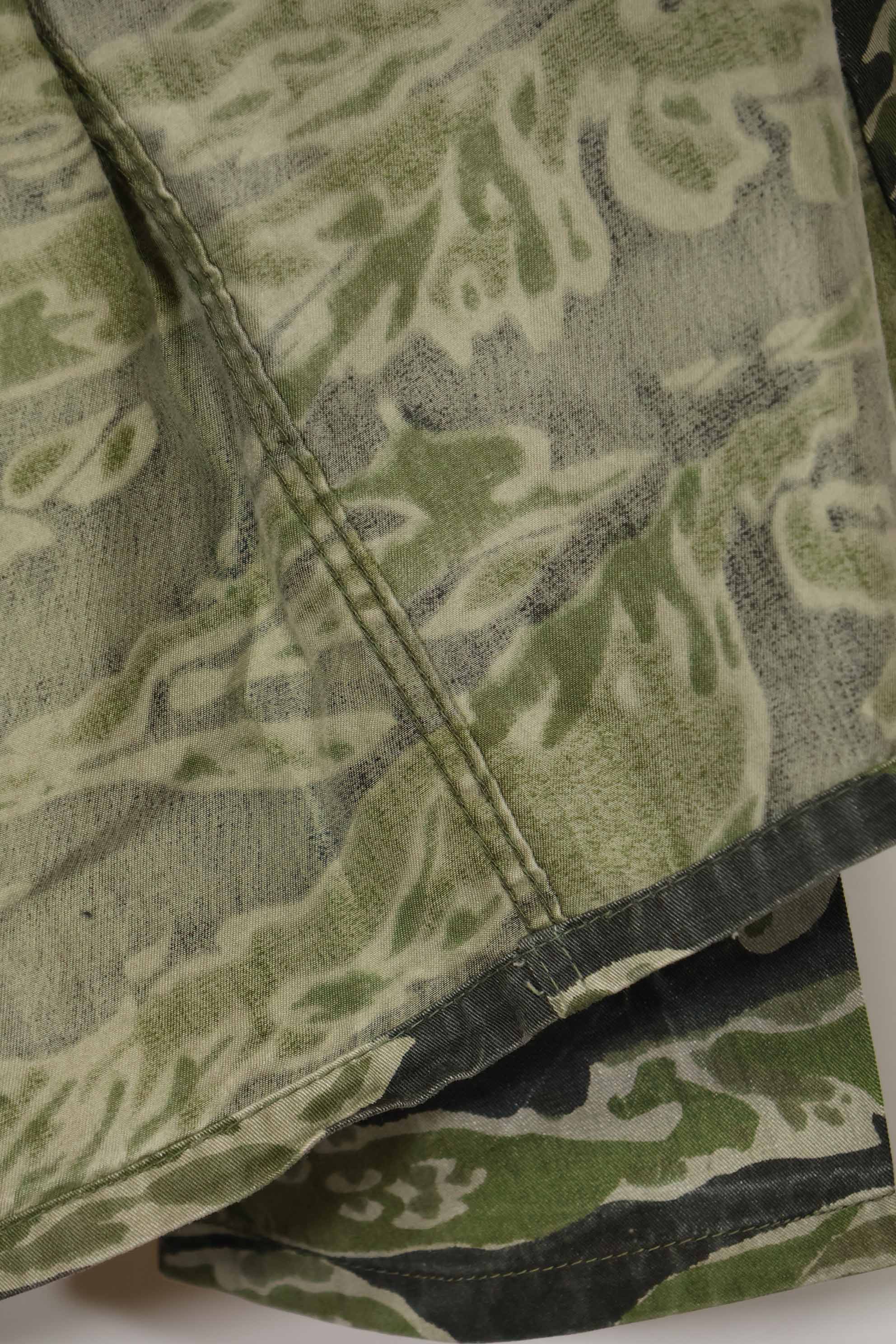 1960年代　タイガーストライプ　シャツ　CIDGパターン　特殊部隊パッチ　中古品