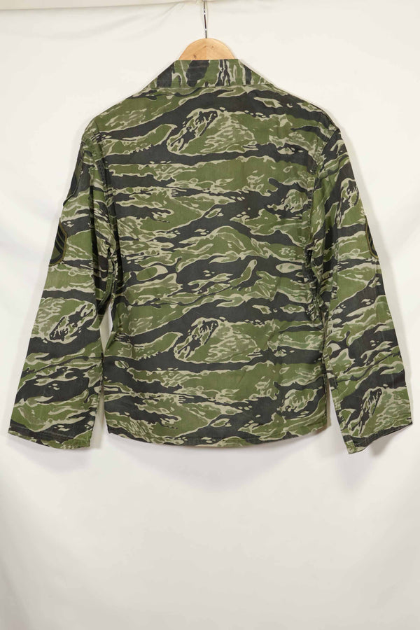 1960年代　タイガーストライプ　シャツ　CIDGパターン　特殊部隊パッチ　中古品