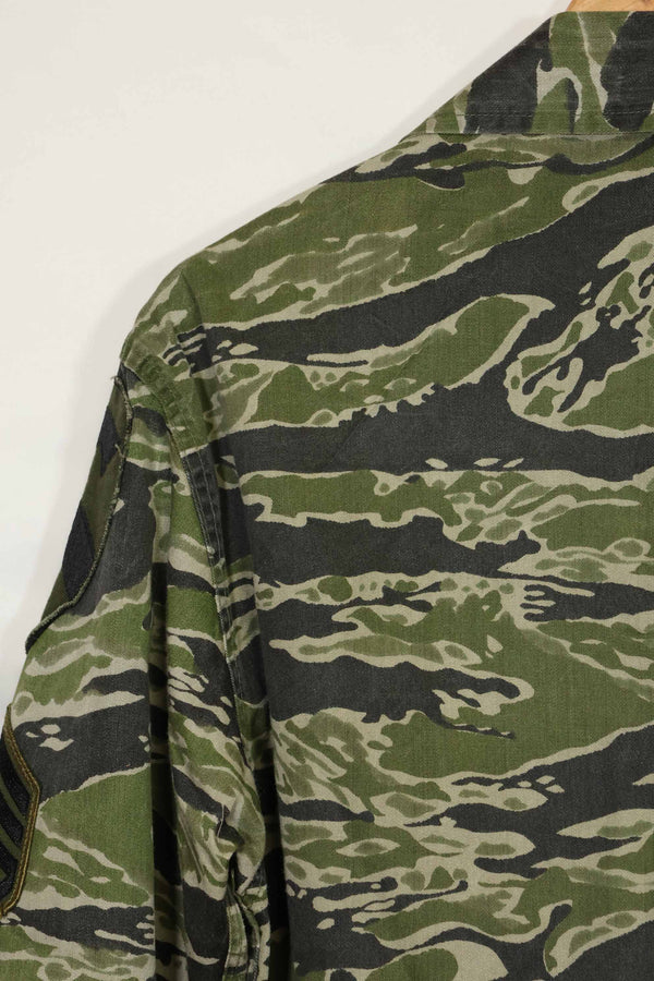 1960年代　タイガーストライプ　シャツ　CIDGパターン　特殊部隊パッチ　中古品