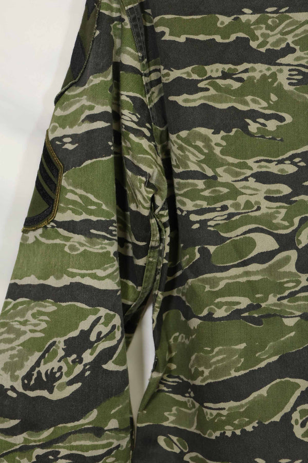 1960年代　タイガーストライプ　シャツ　CIDGパターン　特殊部隊パッチ　中古品