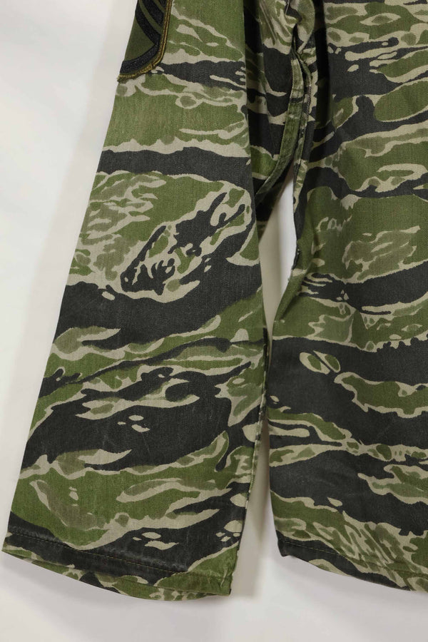 1960年代　タイガーストライプ　シャツ　CIDGパターン　特殊部隊パッチ　中古品