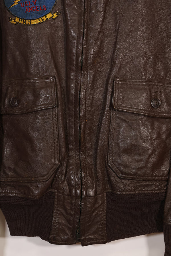 1960年代初頭ロット　サイズ 40 アメリカ海兵隊 G-1 UGLY ANGENLS フライトジャケット　中古品