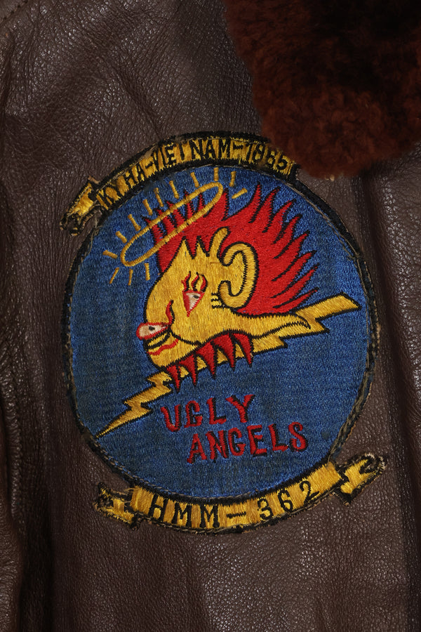 1960年代初頭ロット　サイズ 40 アメリカ海兵隊 G-1 UGLY ANGENLS フライトジャケット　中古品