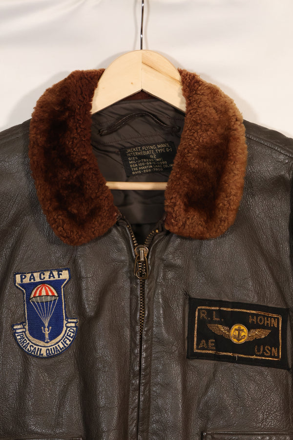 1968年契約　サイズ42 アメリカ海軍　G-1 フライトジャケット　FAIRECONRON ONE　中古品